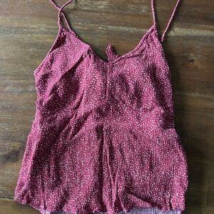 Abercrombie & Fitch Red Tank Top with Tie Back